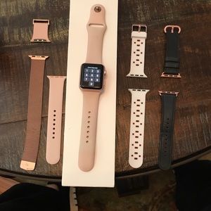 Apple Watch Series 1 with extra bands